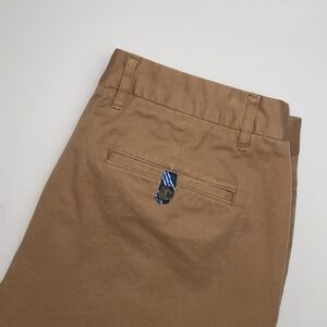 Peter Manning Chino Pants Mens 35x27(26"L) Trousers Classic Fit Brown PMNYC